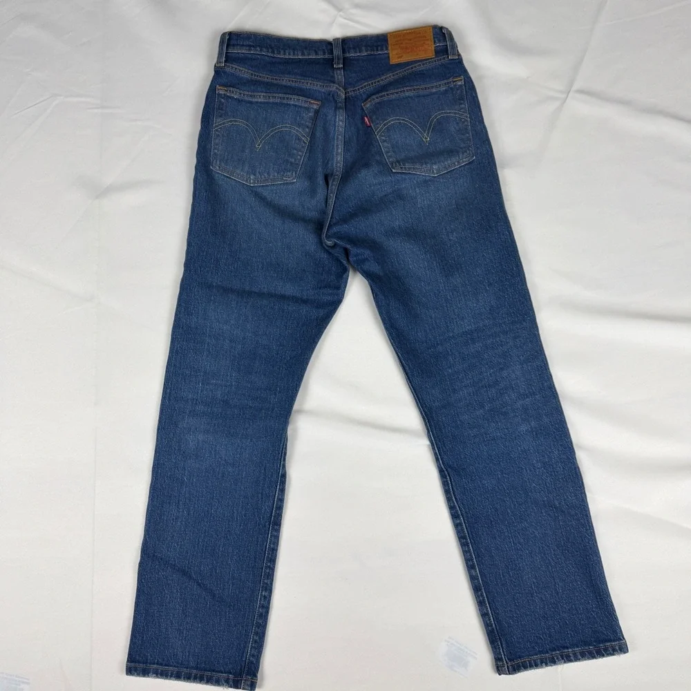 Levis 501‎ Original Fit Straight Leg Blue Denim Button Fly Jeans Mens 29x32